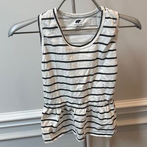 Monica + Andy Classic Black and White Striped Tank Top for Kids